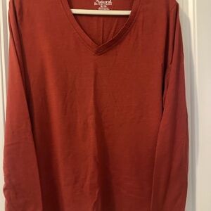 Natural Reflections Terracotta V-Neck Top